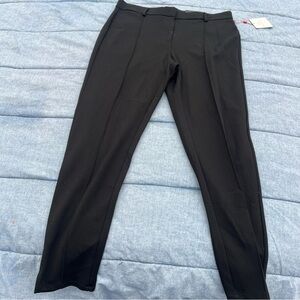 NWT Rafella Black Modern Mid Rise Straight Hip Stretch Waist Trousers Size 12